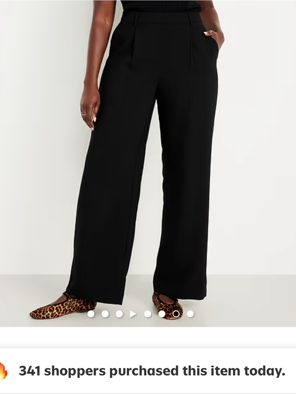 Taylor Wide-Leg Trouser Black Women's Dress Pants large old navy